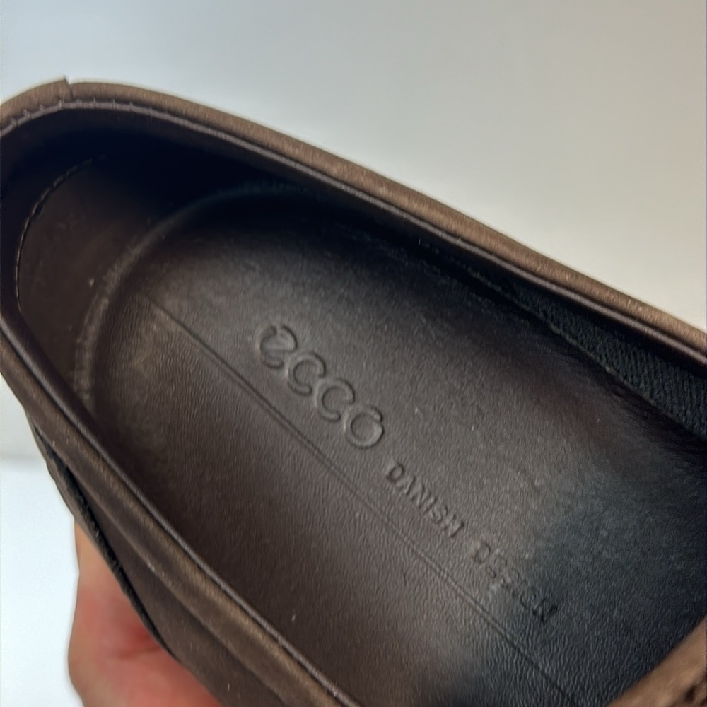 Ecco Soft 7 Woven Brown Leather Slip On Sneaker Shoes Size 42(8-8.5) - Picture 10 of 15